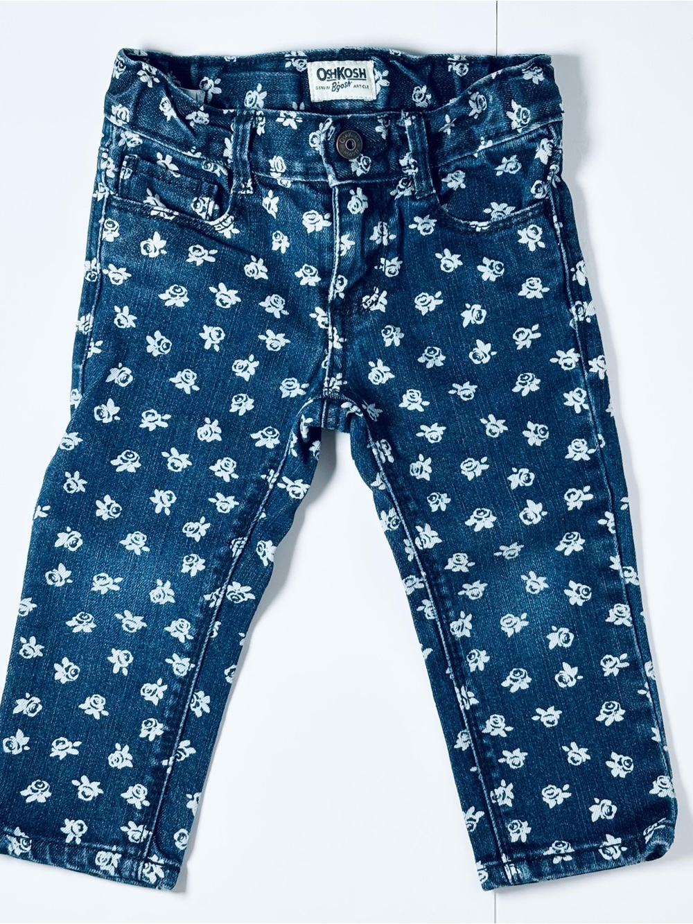 OshKosh B'gosh Girls All Over Floral Print Jeans Vintage Style
